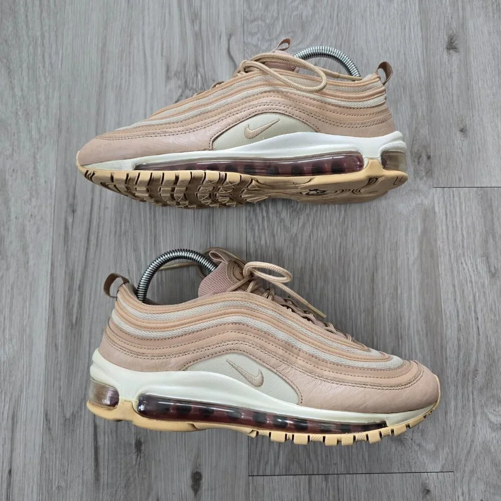 Nike | Air Max 97 Premium Particle neutral beige sporty low-top sneakers | WMS 8 - Picture 2 of 10